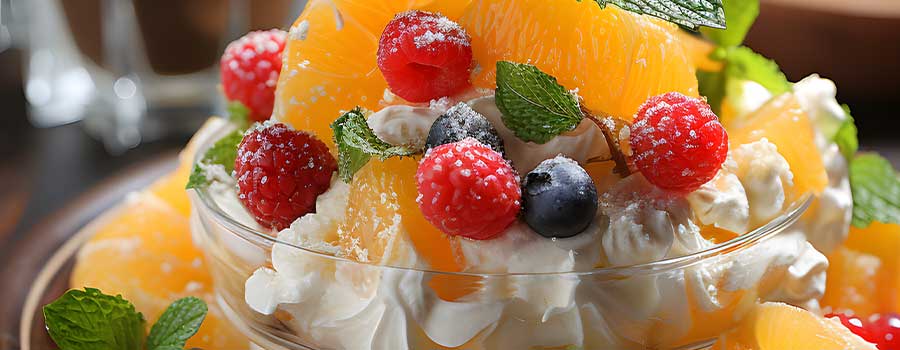 Obstsalat mit Sahne und Arganöl | ArganArgan Obstsalat mit Sahne und Arganöl | ArganArgan