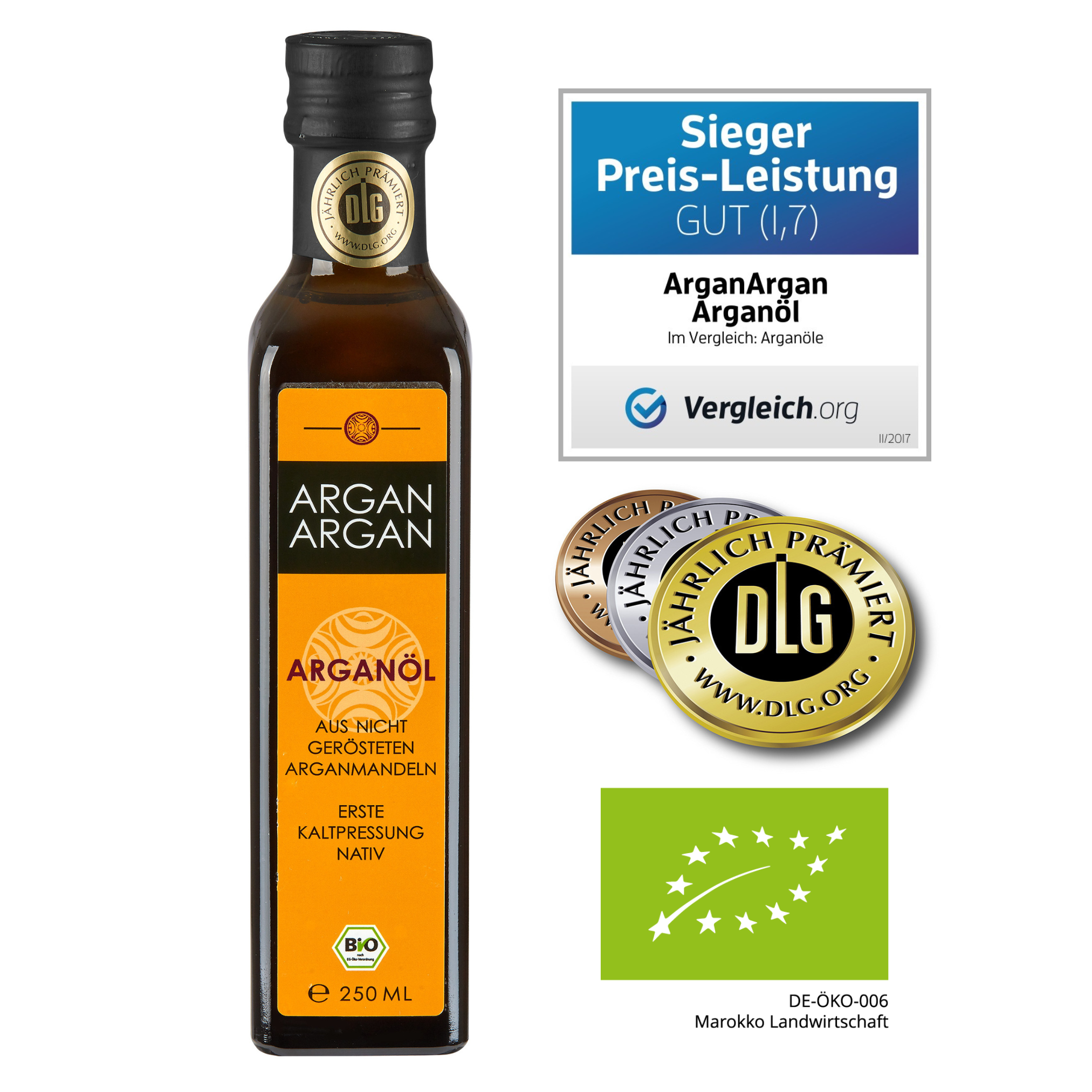 BIO-ARGANÖL – UNGERÖSTET 250ml – NATIV– erste Kaltpressung BIO-ARGANÖL – UNGERÖSTET 250ml – NATIV– erste Kaltpressung