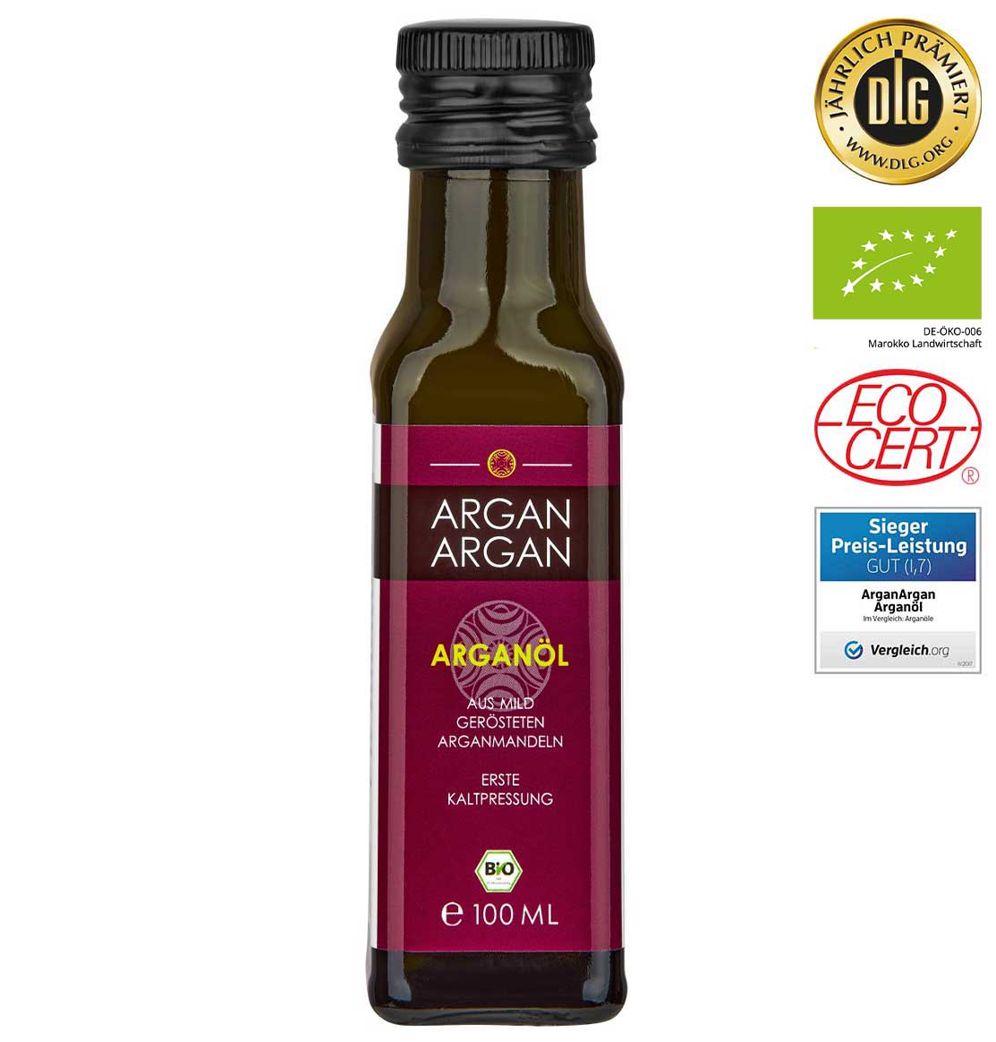 BIO-ARGANÖL - GERÖSTET 100ml - fein nussig - erste Kaltpressung BIO-ARGANÖL - GERÖSTET 100ml - fein nussig - erste Kaltpressung